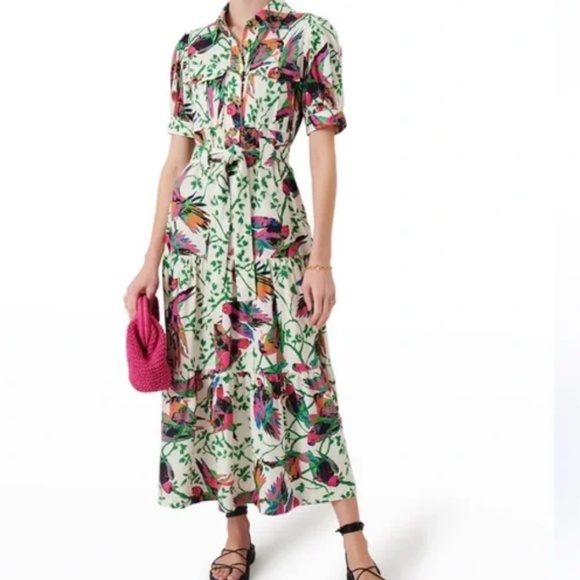 Derek Lam 10 Crosby Tropical Utility Shirtdress Size 4 - Picture 1 of 8